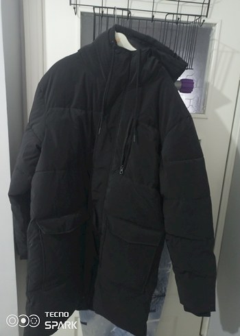 Siyah Fermuarlı Orta Boy erkek Kışlık Mont - Görsel 4