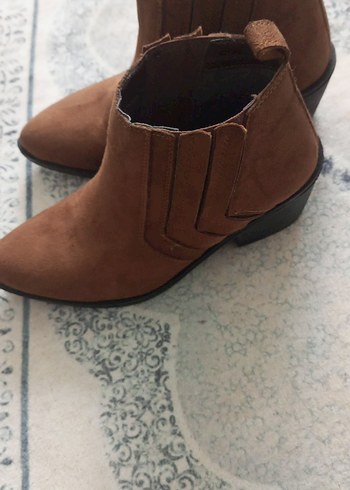Süet Kahverengi Kadın Dolgu Topuklu Bot - Görsel 4