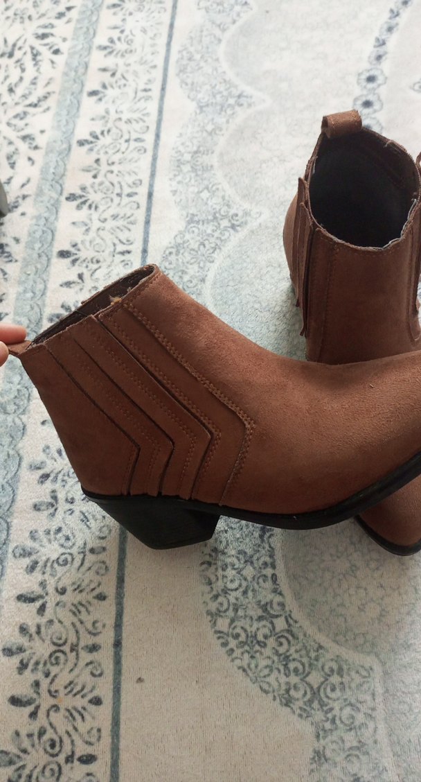 Süet Kahverengi Kadın Dolgu Topuklu Bot - Görsel 3