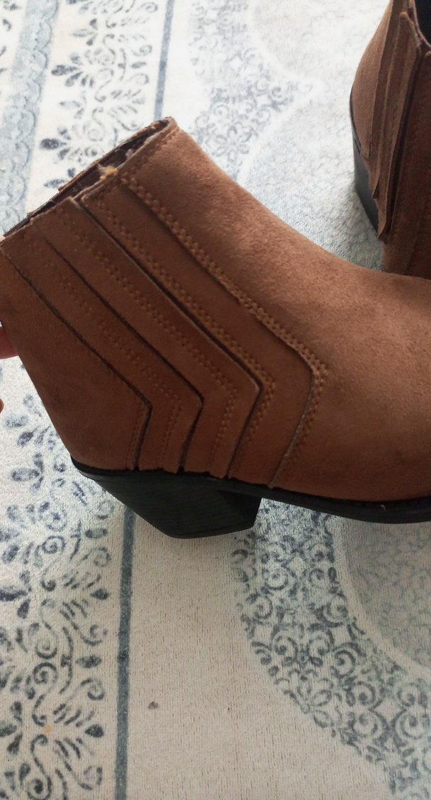 Süet Kahverengi Kadın Dolgu Topuklu Bot - Görsel 2