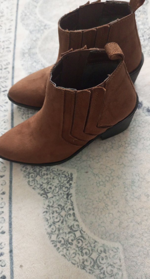 Süet Kahverengi Kadın Dolgu Topuklu Bot - Görsel 4