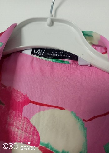 Pembe Batik Desenli Uzun Kollu Kadın Gömlek - Görsel 4