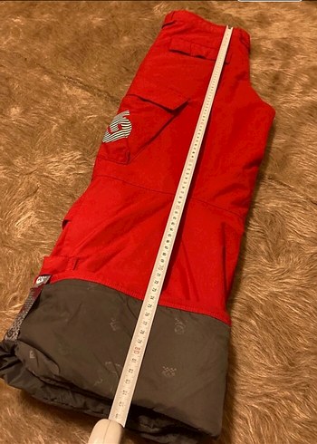 Kırmızı Fermuarlı Kayak Pantolonu - Görsel 2