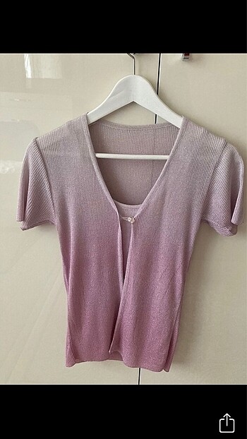 universal Beden HIRKA BLUZ 2 Lİ TAKIM MERSERİZE PEMBE SİMLİ