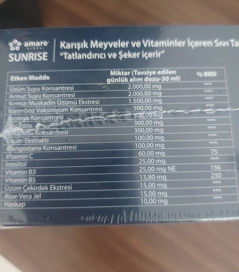 Amare Sunrise Sıvı Takviye Edici Gıda 30x30 ml - Görsel 2