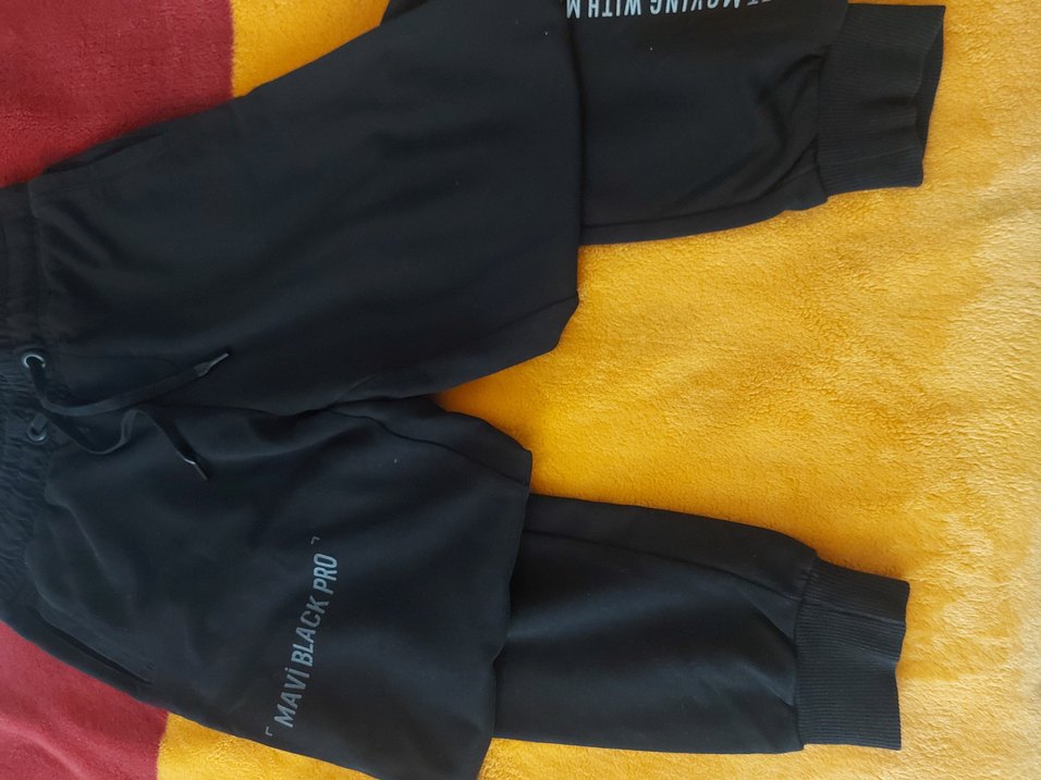 Mavi Siyah Baskılı Erkek Eşofman Altı - Görsel 5