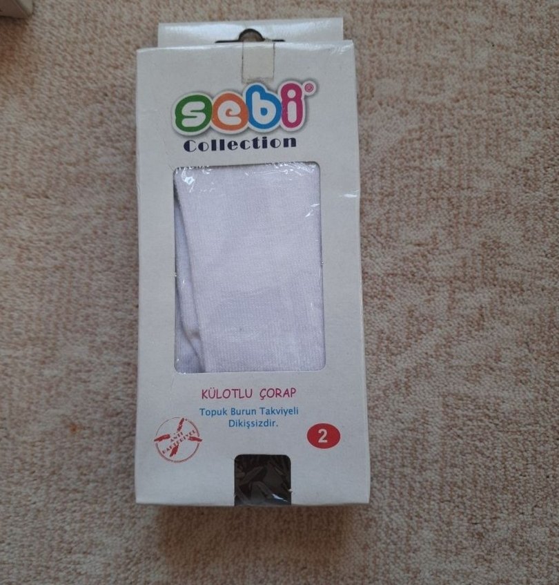 1 adet Mavi ,1 adet beyaz Külotlu Çorap - Görsel 2