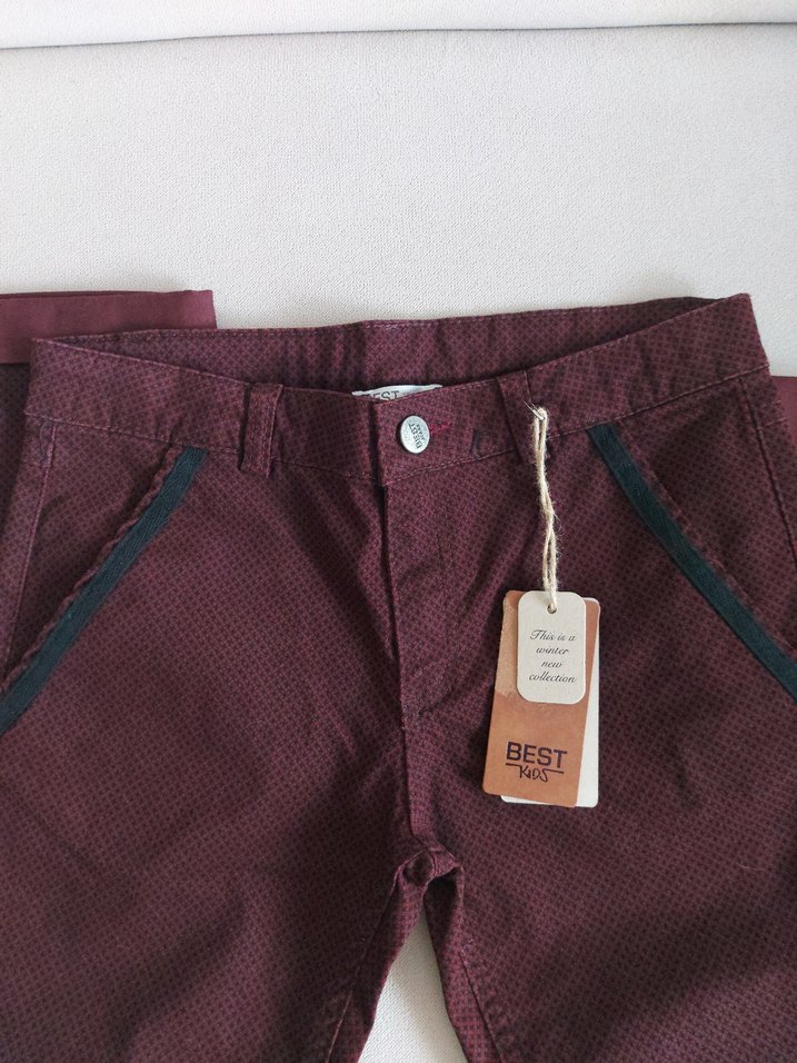 Bordo Erkek Cocuk Pantolon - Görsel 3