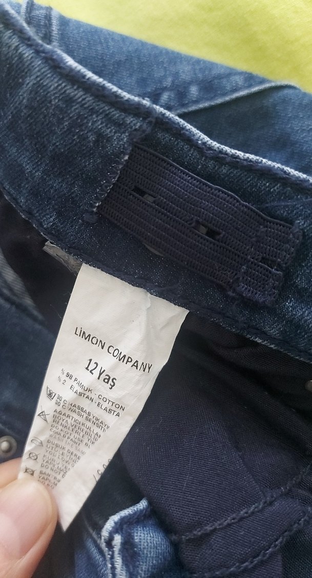 Düğmeli Mavi  Denim Jean - Görsel 2