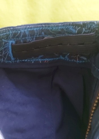 Erkek Lacivert Düğmeli Denim Şort - Görsel 3