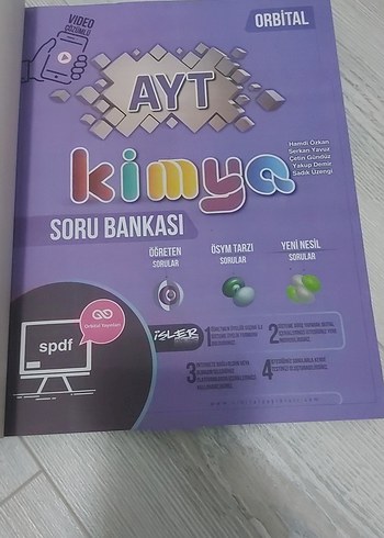 AYT Kimya Soru Bankası - Orbital Yayınları - Görsel 2