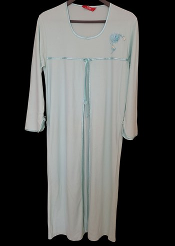 Uzun Kollu, Bol Kesim Beyaz Lohusa Sabahlığı - Görsel 2