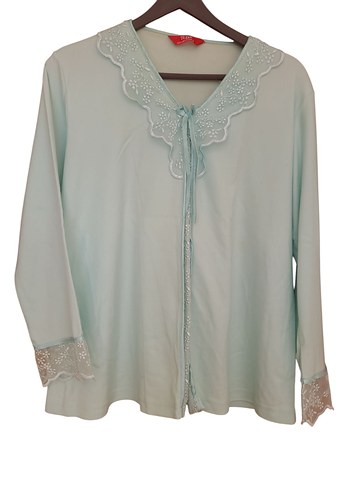 Uzun Kollu, Bol Kesim Beyaz Lohusa Sabahlığı - Görsel 6