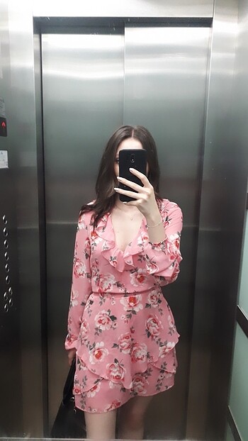32 Beden pembe Renk H&M Kadın Elbise