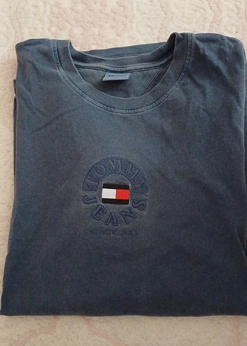 Erkek Gri Denim Tişört