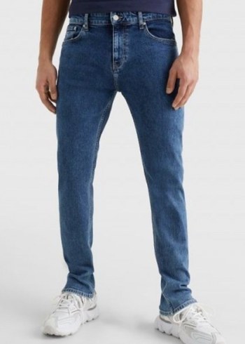 Tommy Jeans Erkek Kemerli Mavi Kot Şort - Görsel 3