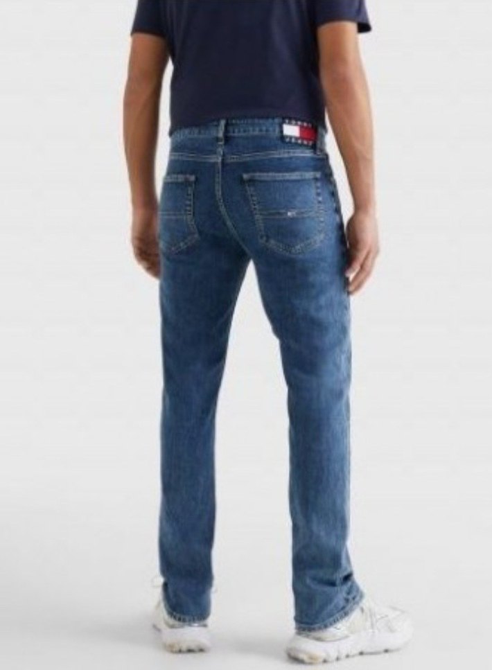 Tommy Jeans Erkek Kemerli Mavi Kot Şort - Görsel 2