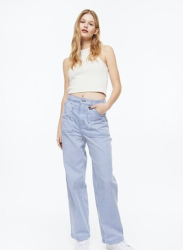 H&M Gabardin Kargo Pantolon
