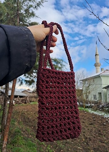 El örgüsü telefon Çantası 