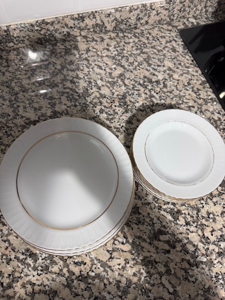 Büyük boy ve küçük boy tatlı tabağı 6 kişilik - Görsel 4