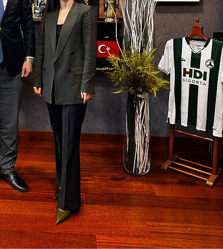 xs Beden haki Renk Massimo Kruvaze yaka ceket