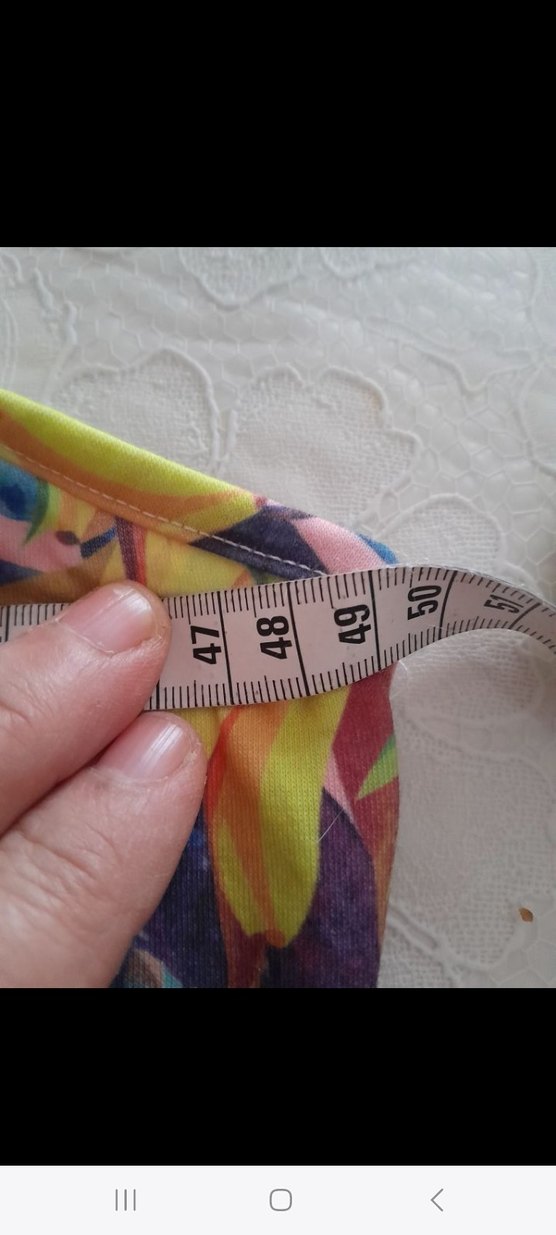 Renkli Tropikal Desenli Kadın Mayo - Görsel 3