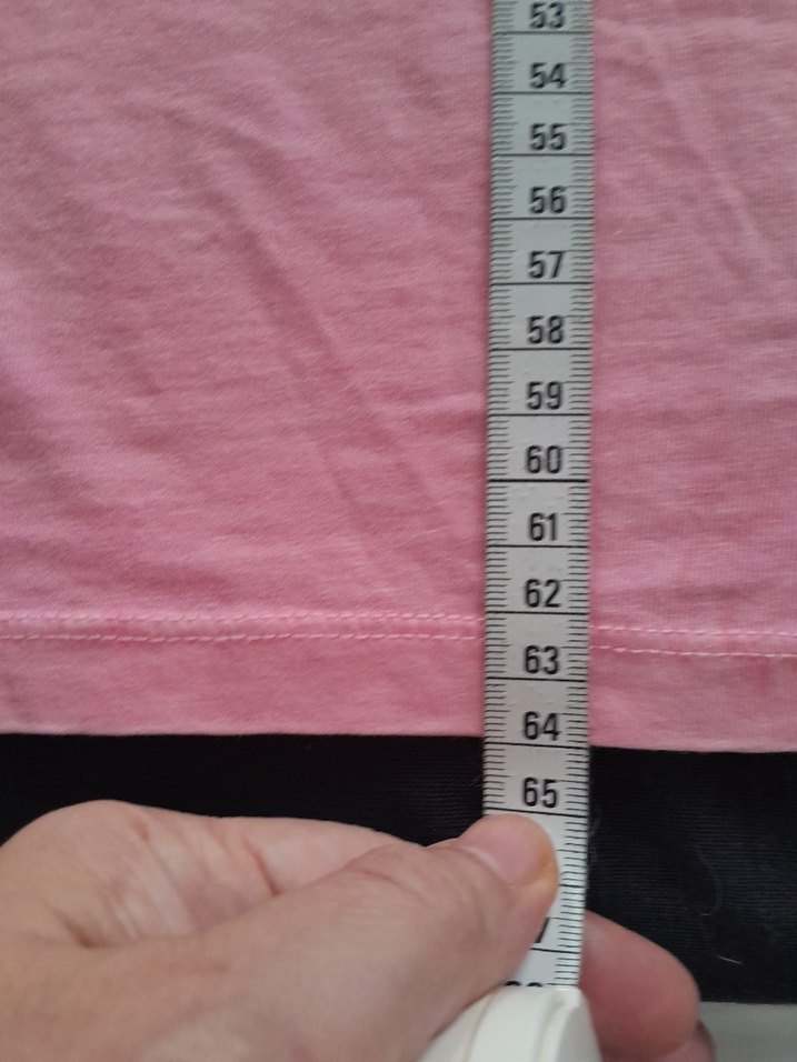 Pembe Baskılı Kız Tişörtü, Kısa Kollu - Görsel 4