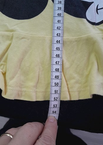 Sarı Kız Çocuk Fırfırlı Baskılı Atlet - Görsel 4