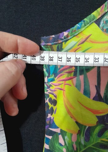 Renkli Baskılı Uzun Kadın Mayo - Görsel 4