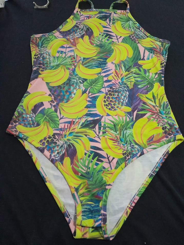 Renkli Baskılı Uzun Kadın Mayo - Görsel 2