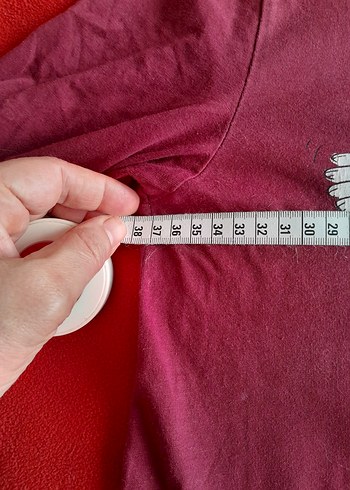 Bordo Uzun Kollu Kız Tişörtü - Görsel 3