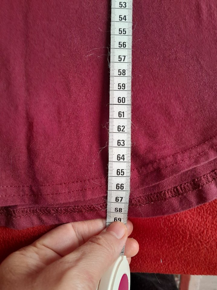 Bordo Uzun Kollu Kız Tişörtü - Görsel 4