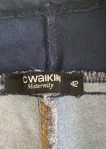 Mavi Hamile Kot Pantolon, Normal Boy, Rahat Kesim - Görsel 2