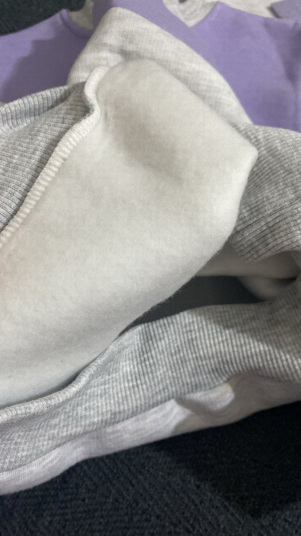 Mor Gri Baskılı Bol Kesim Kız Eşofman Takımı - Görsel 5