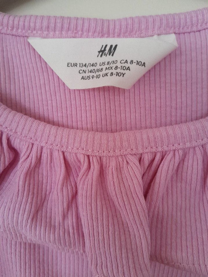 Pembe Fırfırlı Kız Çocuk Tişört - Görsel 2