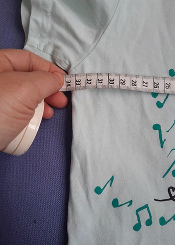 Turkuaz Kız Çocuk Kısa Kollu Pamuklu Tişört - Görsel 2