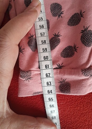 Desenli Düğmeli Pembe Kız Çocuk esofman - Görsel 3