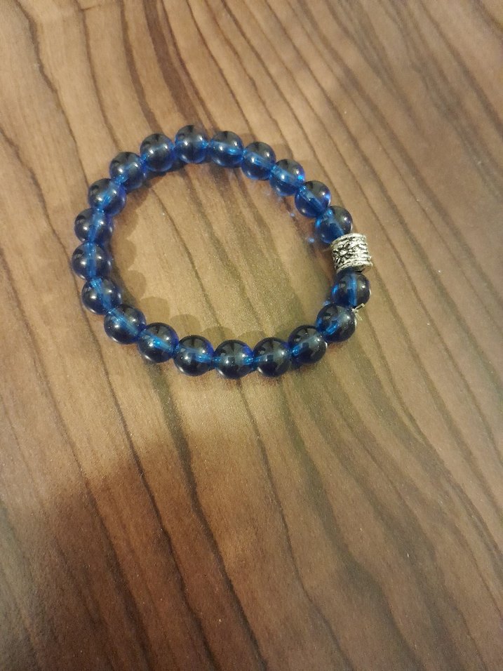 Mavi Boncuklu Bohem Bileklik - Görsel 3