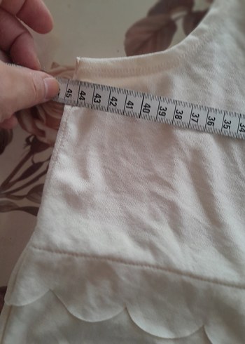 Pamuklu Beyaz Kolsuz  Bluz - Görsel 2