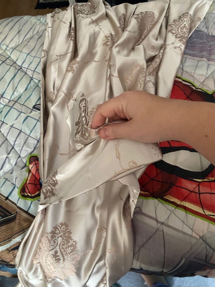 Nakışlı Bej  Fon Perde 2 adet salon icin.   adet fiyati 800 lira - Görsel 3