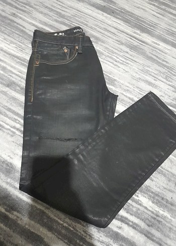 Erkek Siyah Regular Fit Kot Pantolon - Görsel 4