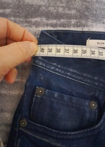 Erkek Lacivert Normal Kesim Kot Pantolon - Görsel 7