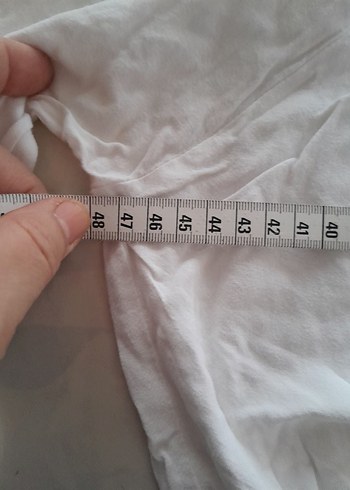 Beyaz Keten Kadın Uzun Kollu Bluz - Görsel 4