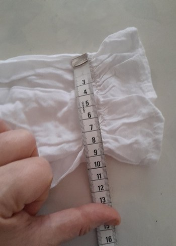 Beyaz Keten Kadın Uzun Kollu Bluz - Görsel 7