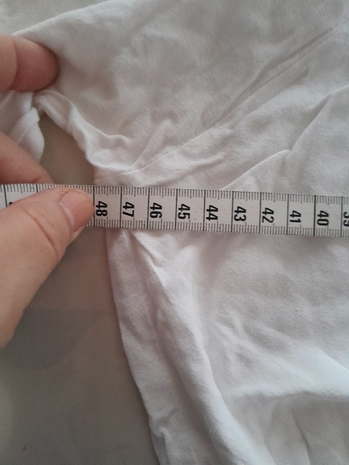 Beyaz Keten Kadın Uzun Kollu Bluz - Görsel 4