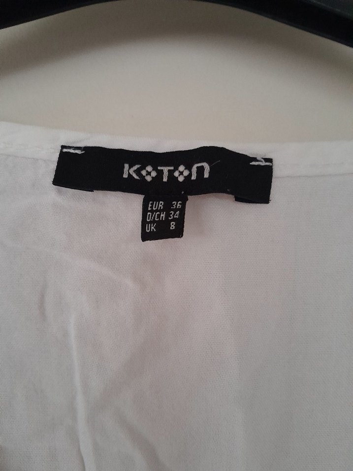 Beyaz Keten Kadın Uzun Kollu Bluz - Görsel 2