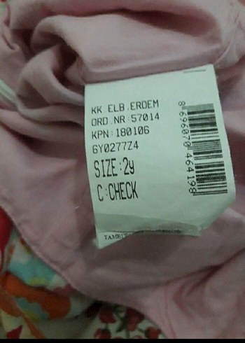 18-24 Ay Beden çeşitli Renk Renkli Çiçek Desenli Kolsuz Kız Elbisesi
