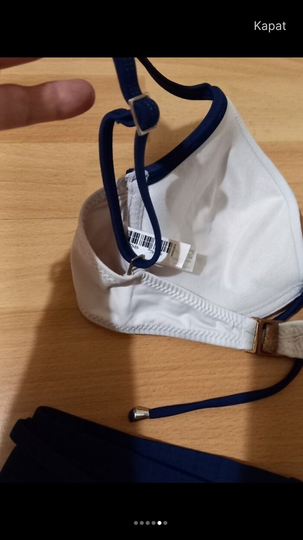 Mavi Kemerli Mini Bikini Takımı - Görsel 5