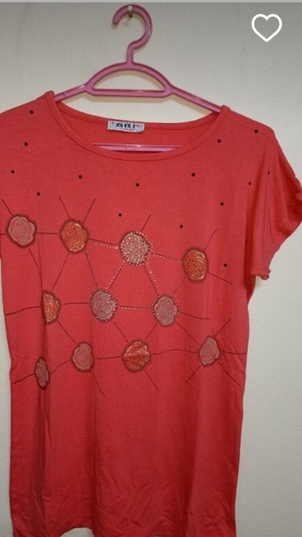 Iki tişört fiyatı. Lacivert ve Turuncu  Tişört - Görsel 2