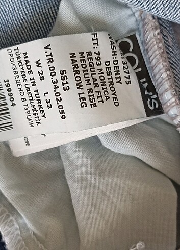 32 Beden mavi Renk Pantolon 